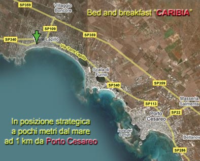 La posizione del bed and breakfast &egrave; strategica in quanto si affaccia sulla meravigliosa spiaggia di Torre Lapillo